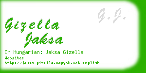 gizella jaksa business card